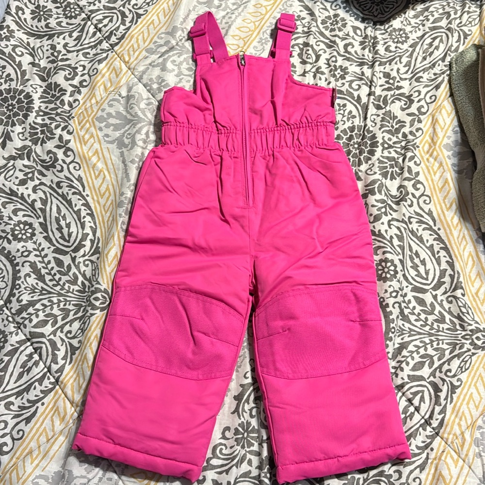 Healthtex Hot Pink Baby Girl Snow Bib Pants Ski Suit (2T)